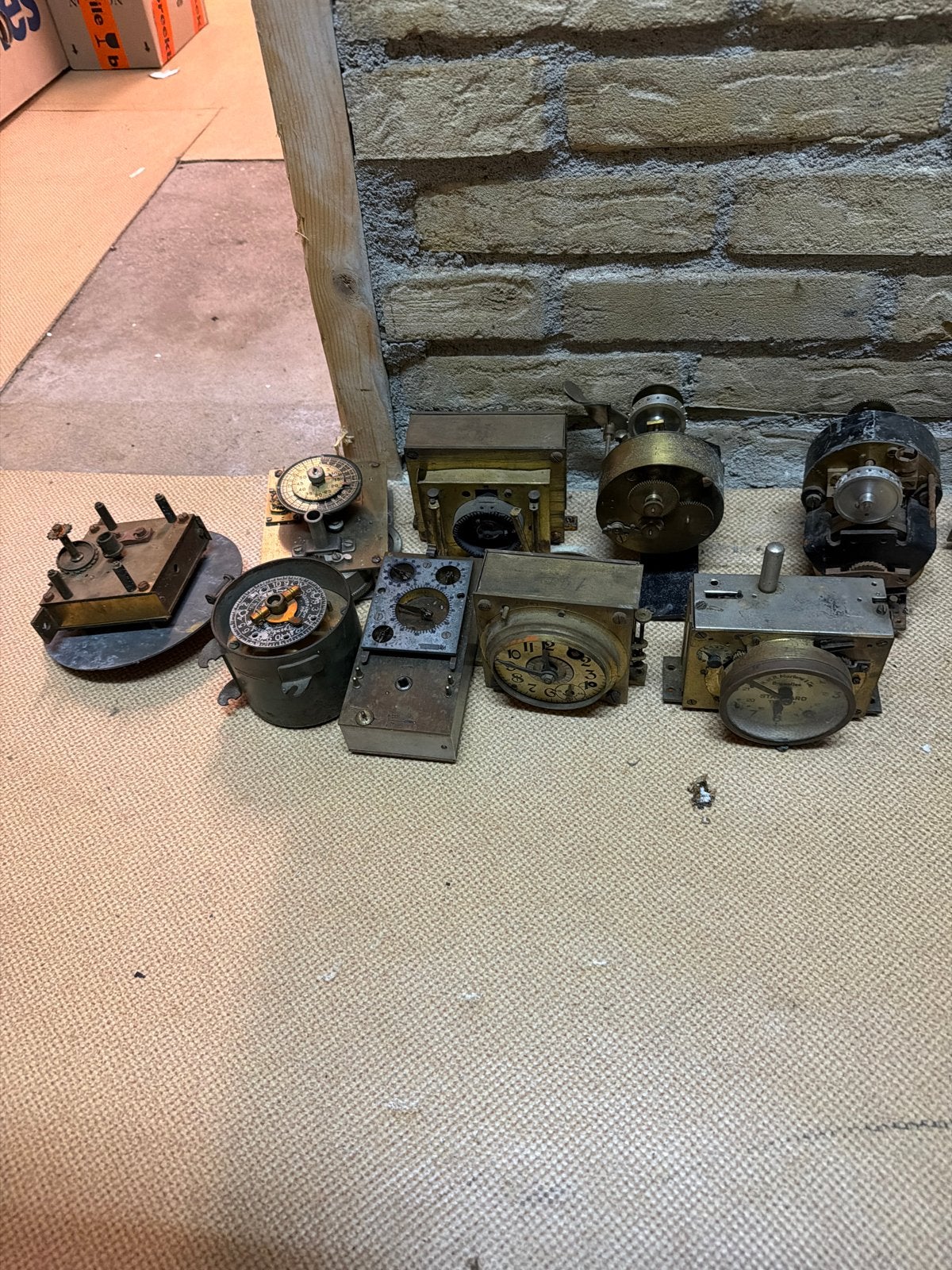 Antieke klokonderdelen en mechanismen - Diverse, Antiek en Kunst, Ophalen of Verzenden