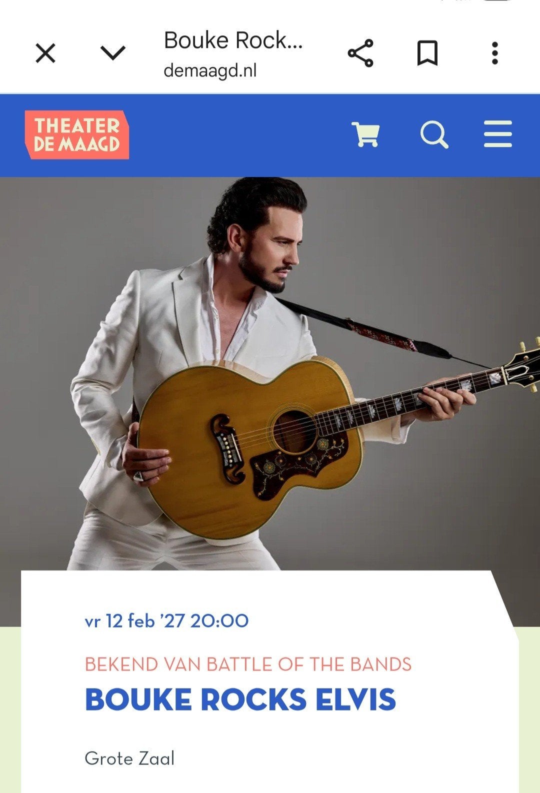 bouke rocks elvis bergen op zoom, Tickets en Kaartjes, Drie personen of meer, Februari