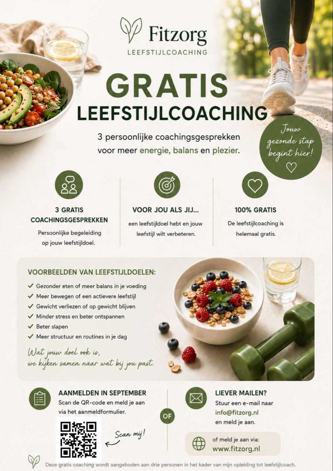 Gratis leefstijlcoaching, Persoonlijke ontwikkeling