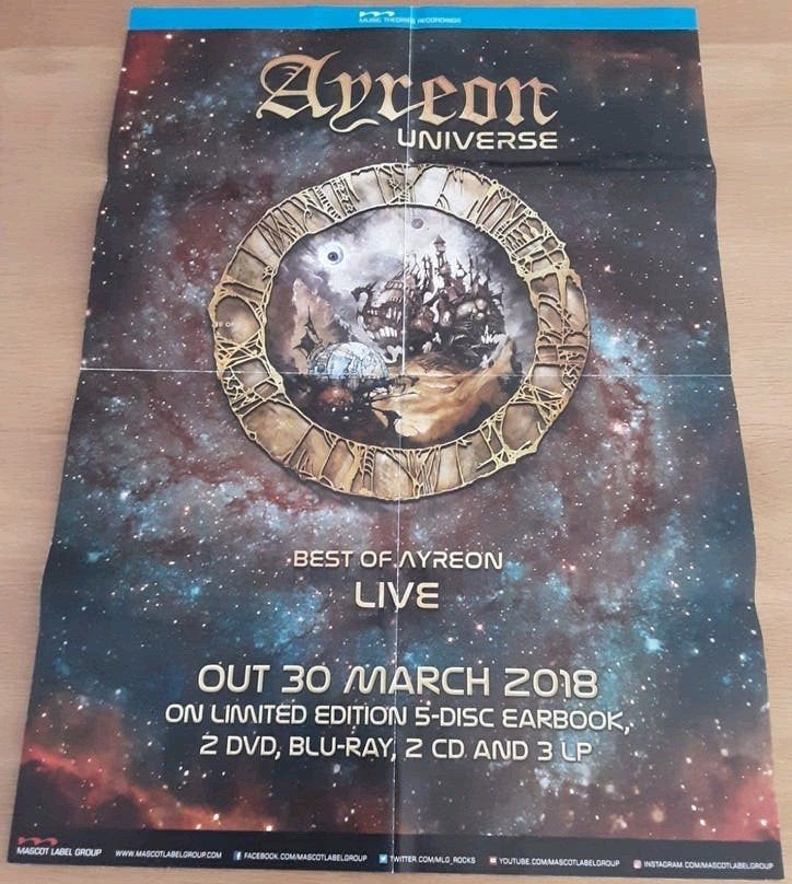 Ayreon Universe Live Promotie Poster - Limited Edition, Ophalen of Verzenden