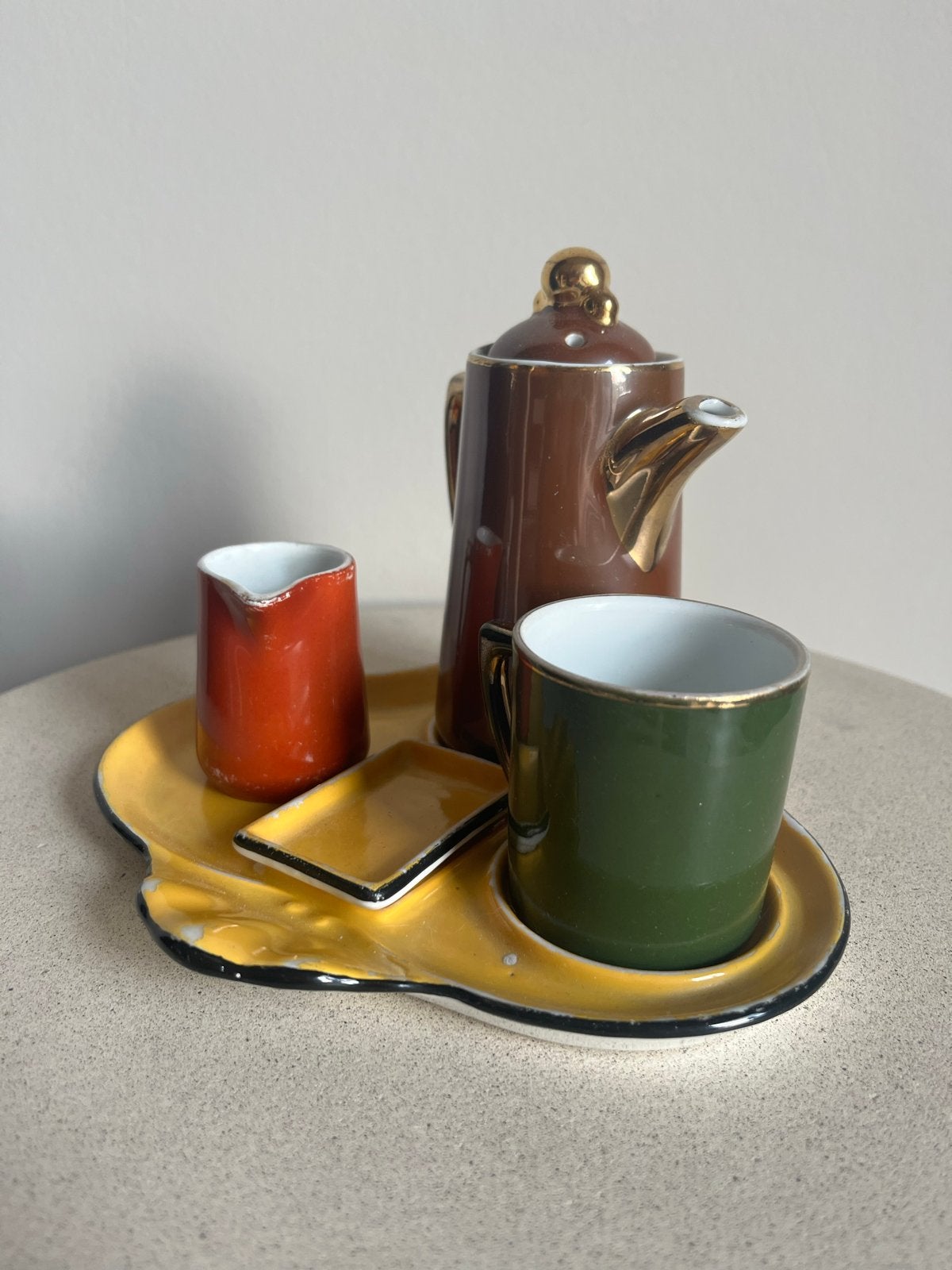 Vintage miniatuur koffieserviesje Bavaria Waldershof, Antiek en Kunst, Antiek | Servies compleet, Ophalen