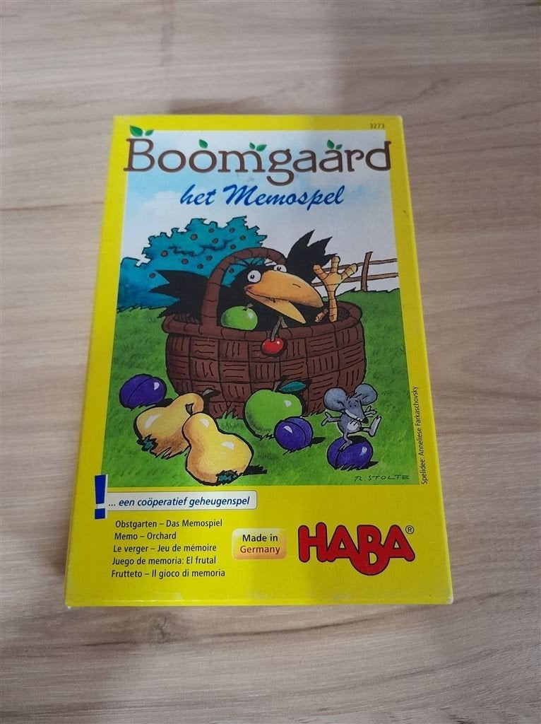 Boomgaard het memospel - haba - s3907, Hobby en Vrije tijd, Gezelschapsspellen | Bordspellen, Verzenden, Zo goed als nieuw