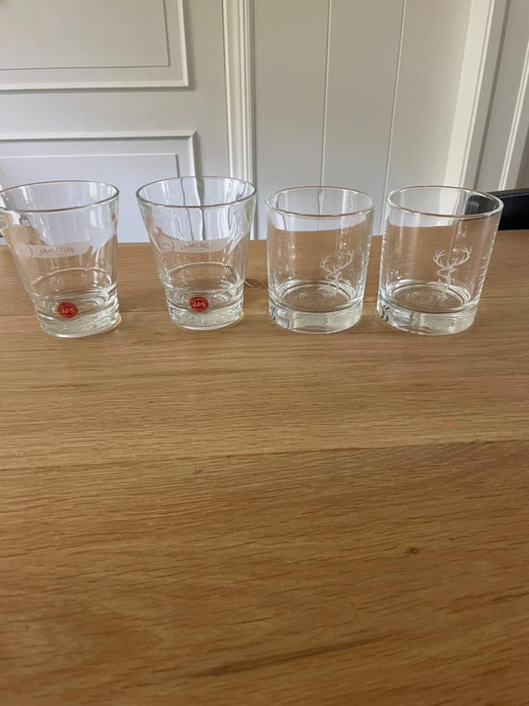 Whiskey glazen 4x, Ophalen of Verzenden, Nieuw, Overige typen