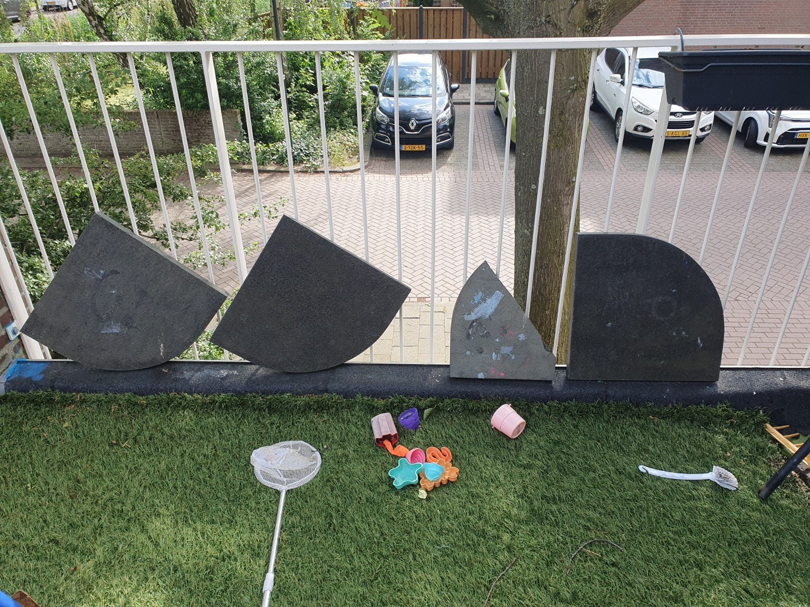 Parasoltegels van steen, Tuin en Terras, Parasols, Ophalen