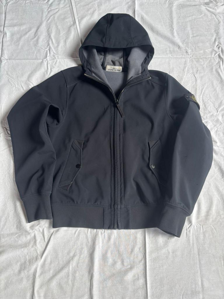 Stone Island Soft Shell Jas Maat S Donkerblauw, Ophalen of Verzenden, Zo goed als nieuw, Maat 46 (S) of kleiner, Blauw