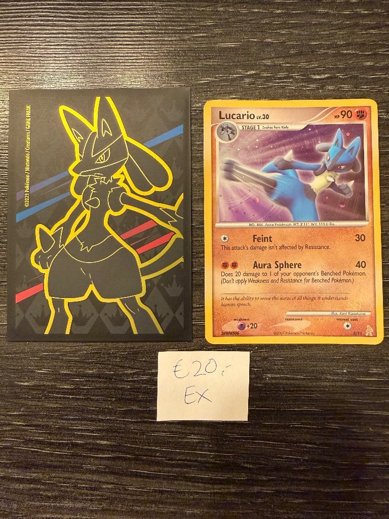 Lucario lv. 30 2007 3/11, Ophalen of Verzenden, Zo goed als nieuw, Losse kaart, Foil