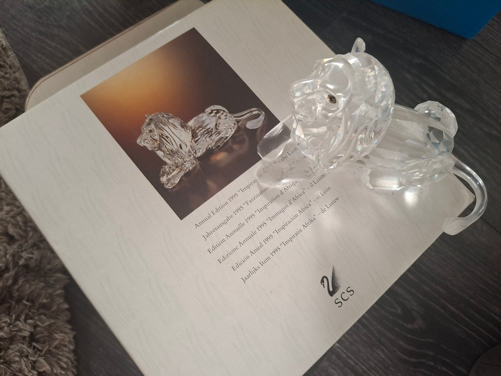 Swarovski. Jaarstuk Leeuw. In doos, Ophalen of Verzenden, Zo goed als nieuw, Figuurtje