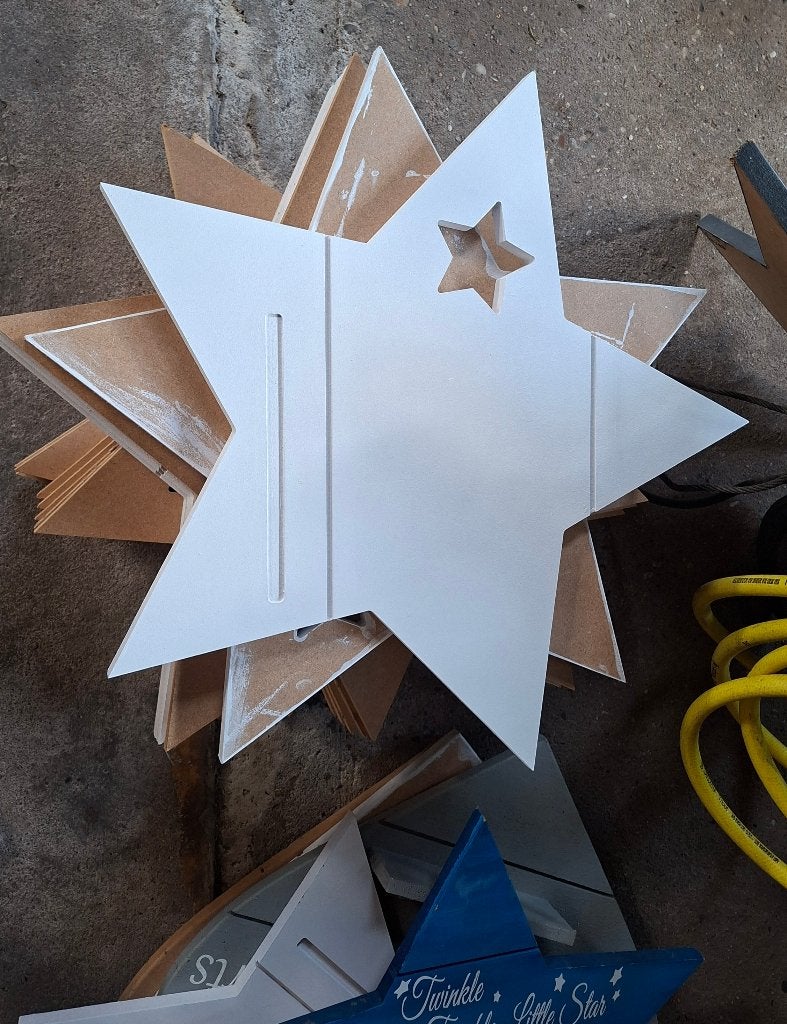 16 mdf sterren wandbord, Ophalen, Nieuw, Hout, Knutselwerk