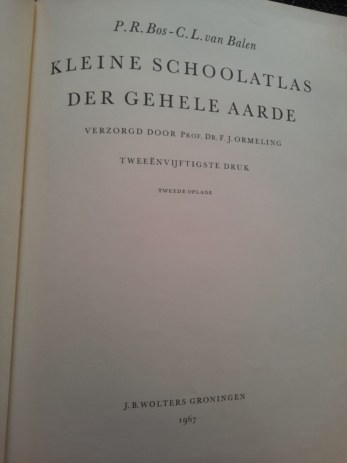 Kleine Schoolatlas der gehele aarde 1967 - Onbeschadigd, Ophalen of Verzenden, Zo goed als nieuw, 1800 tot 2000, Wereld