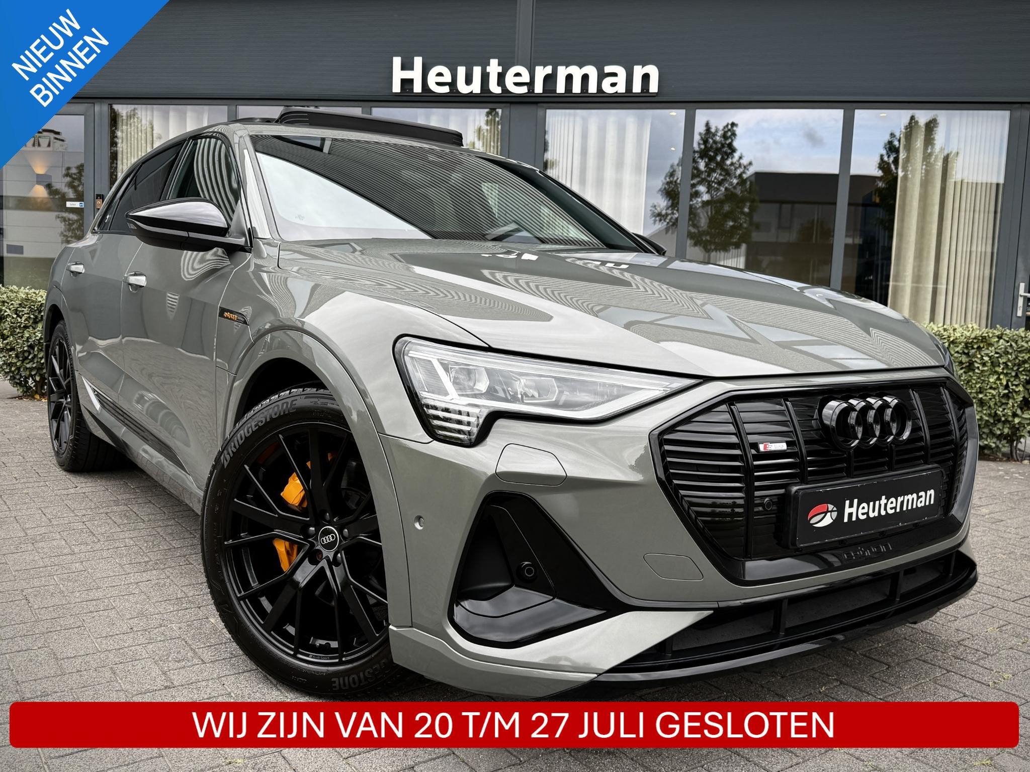 Audi E-tron 50 Quattro S Line Black Edition/Pano/Leder/97%SO, Auto's, Audi, Automaat, 300 km, 71 kWh, Automatische klimaatregeling
