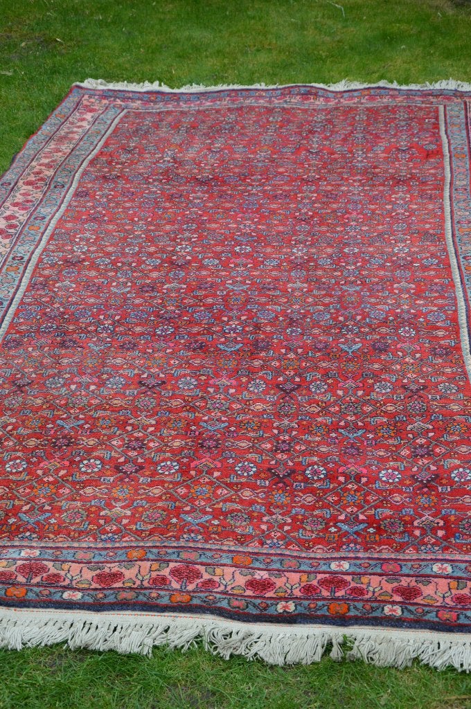 groot origineel wollen Perzisch tapijt/ vloerkleed met kwast, Huis en Inrichting, Ophalen, Gebruikt, Perzisch, 150 tot 200 cm