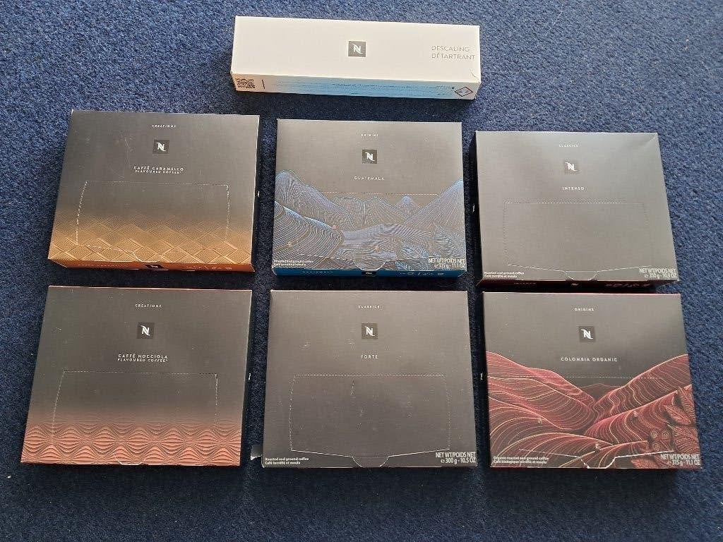 300 Nespresso cups diverse smaken + reinigingsset, Ophalen, Koffiepads en cups, Overige modellen, 10 kopjes of meer