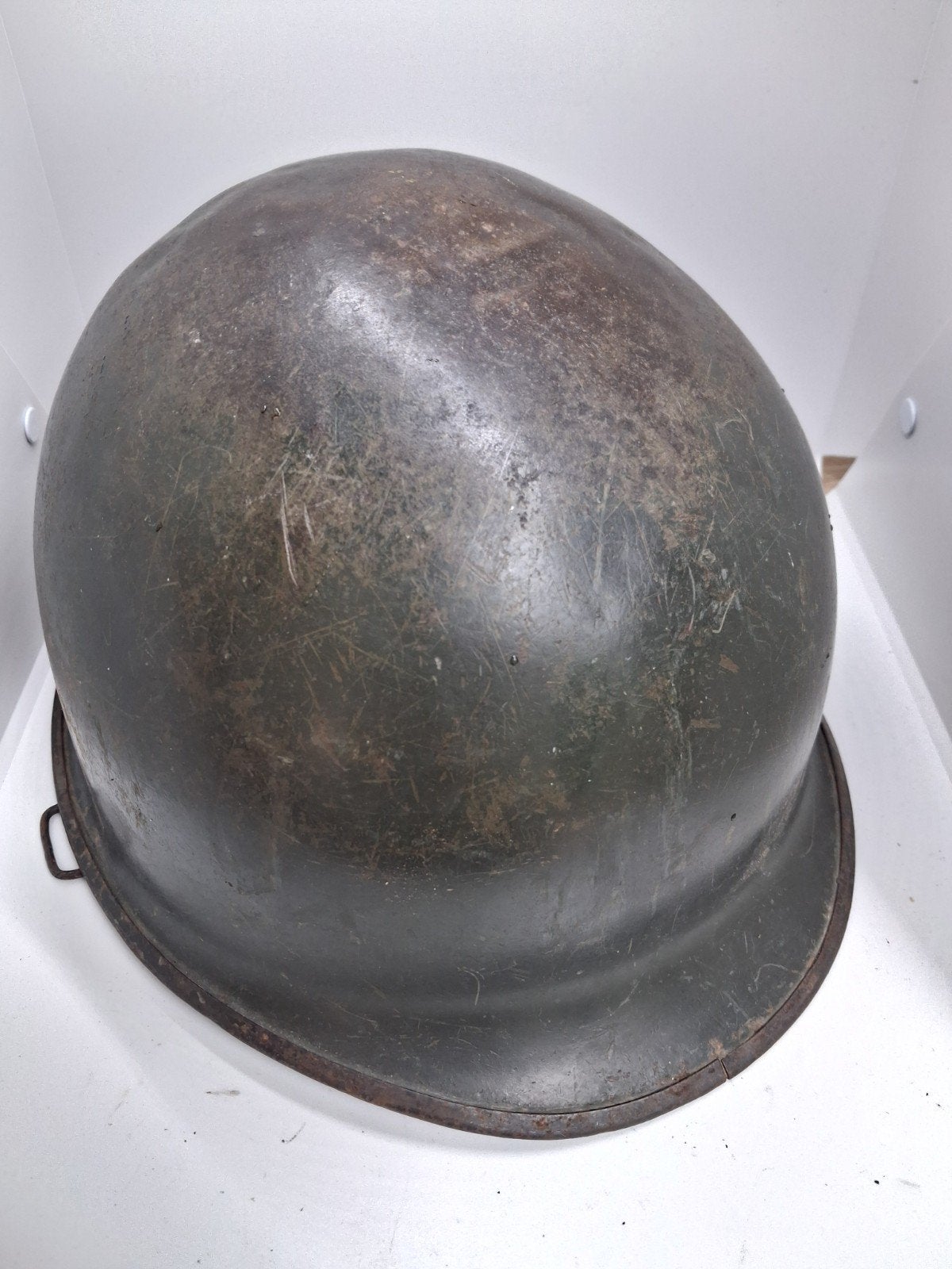 US WW2 M1 Helmet front seam swivel bale Helm, Verzamelen, Militaria | Tweede Wereldoorlog, Amerika, ., Ophalen of Verzenden, .