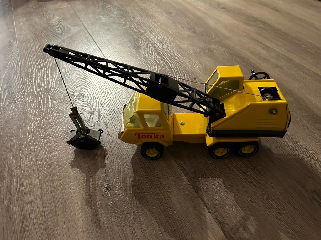 Vintage Tonka Kraanwagen - Geel Speelgoedvoertuig, Ophalen, Gebruikt