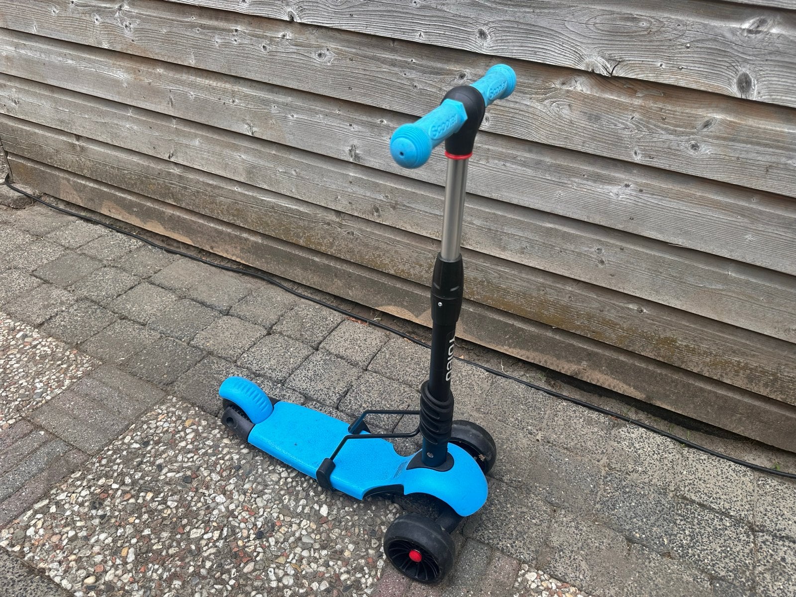 Blauwe Yoleo step met lichtjes, Fietsen en Brommers, Steps, Ophalen, Gebruikt, Gewone step