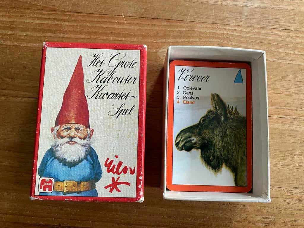 Het grote kabouter kwartet spel - rien poortvliet, Ophalen of Verzenden, Gebruikt, Kwartet(ten)