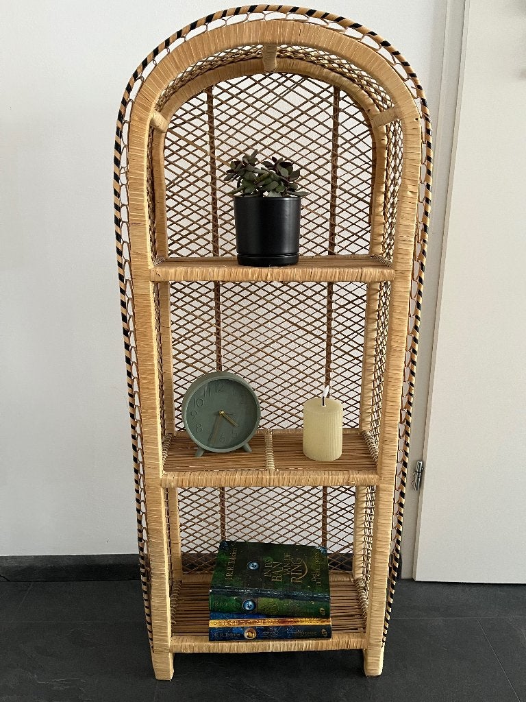 Vintage rotan kast  Boho stijl, Ophalen, Minder dan 50 cm, 100 tot 150 cm, Zo goed als nieuw