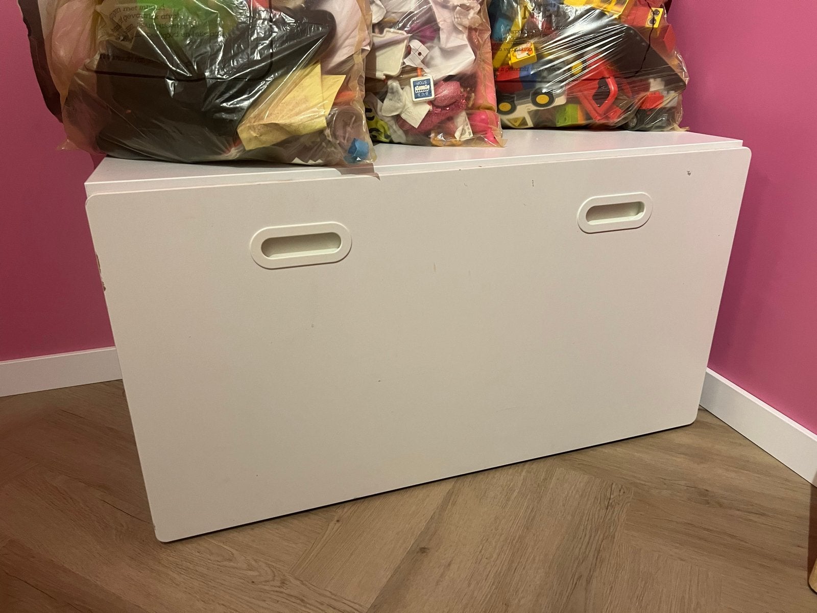 IKEA Stuva opbergbank met lade - Wit, Ophalen of Verzenden, Gebruikt, Kast