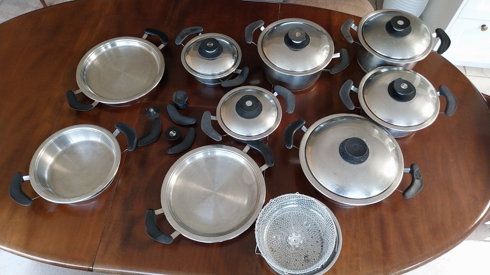 uitgebreide set amc pannen, Ophalen, Rvs, Pannenset, AMC
