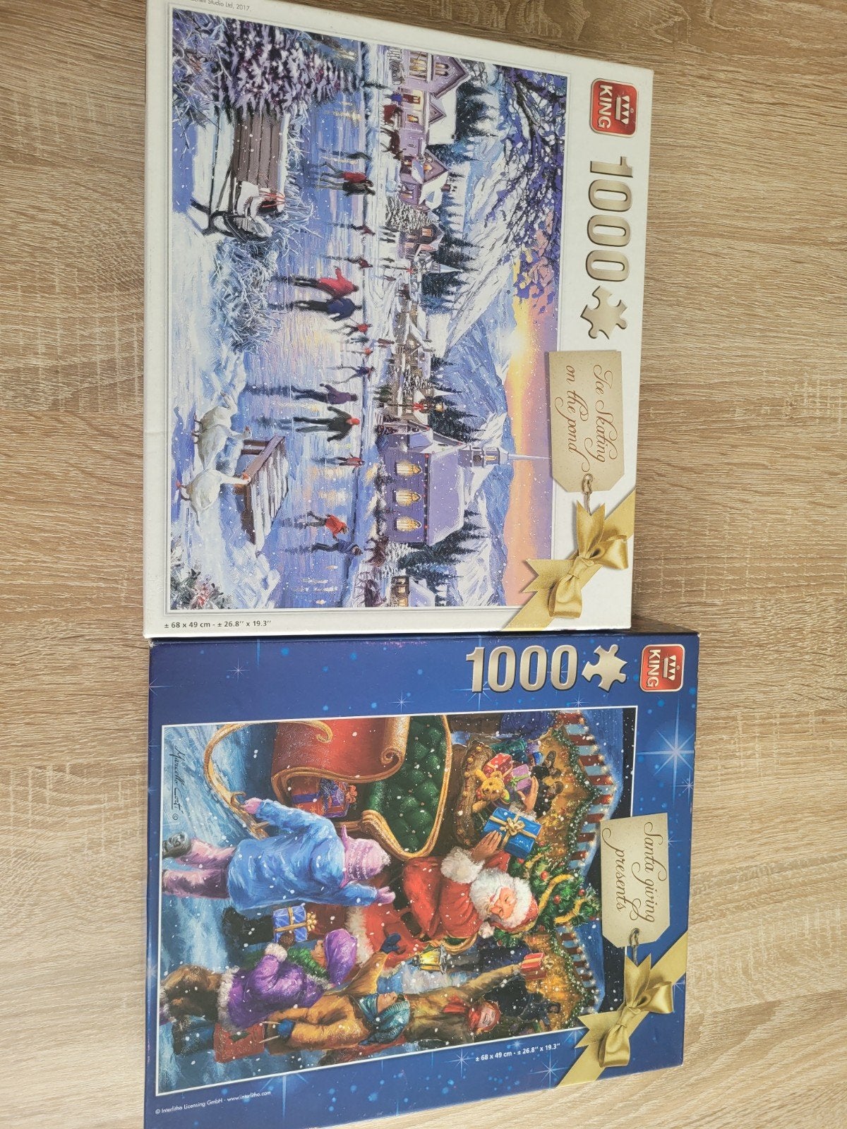2x King puzzels voor wintermaanden 1000 stukjes, Ophalen of Verzenden, 500 t/m 1500 stukjes, Zo goed als nieuw, Legpuzzel