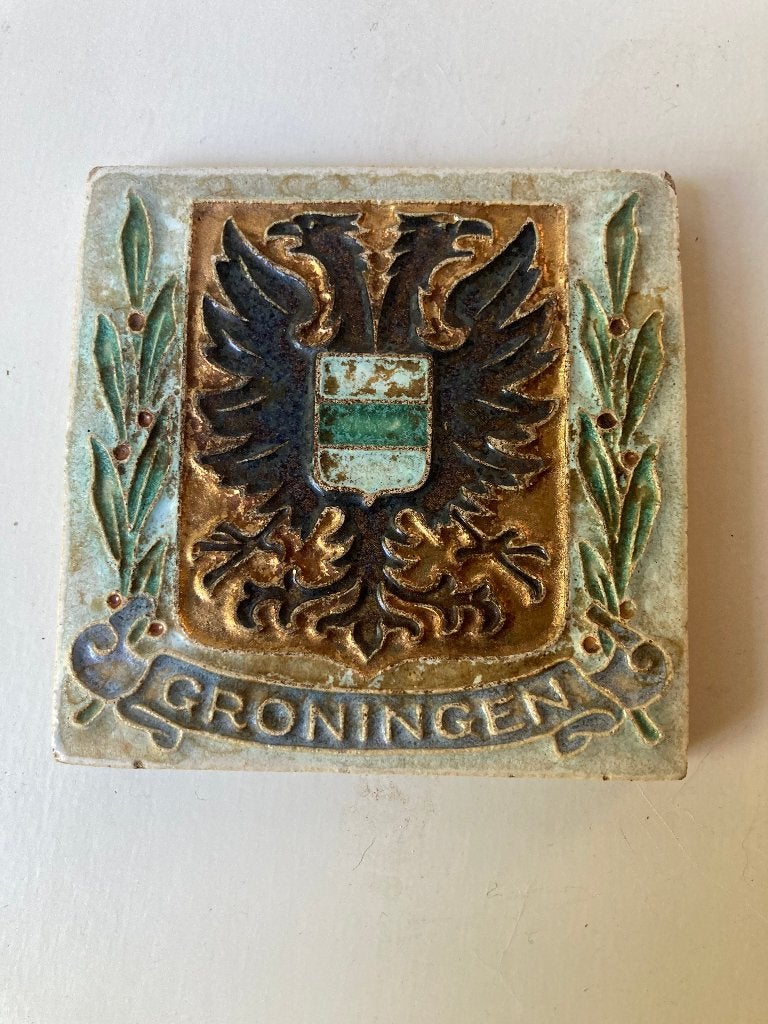 Porceleyne Fles cloisonne tegel Groningen, Antiek en Kunst, Ophalen of Verzenden