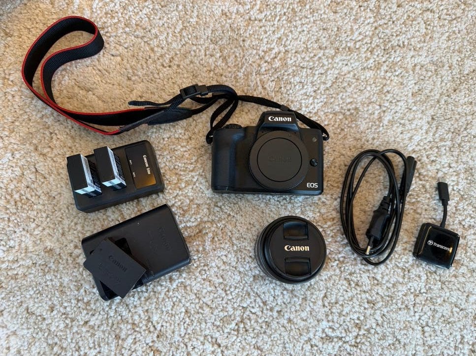 Canon EOS M50 systeemcamera 15-45mm lens, Ophalen, Spiegelreflex, Canon, Zo goed als nieuw