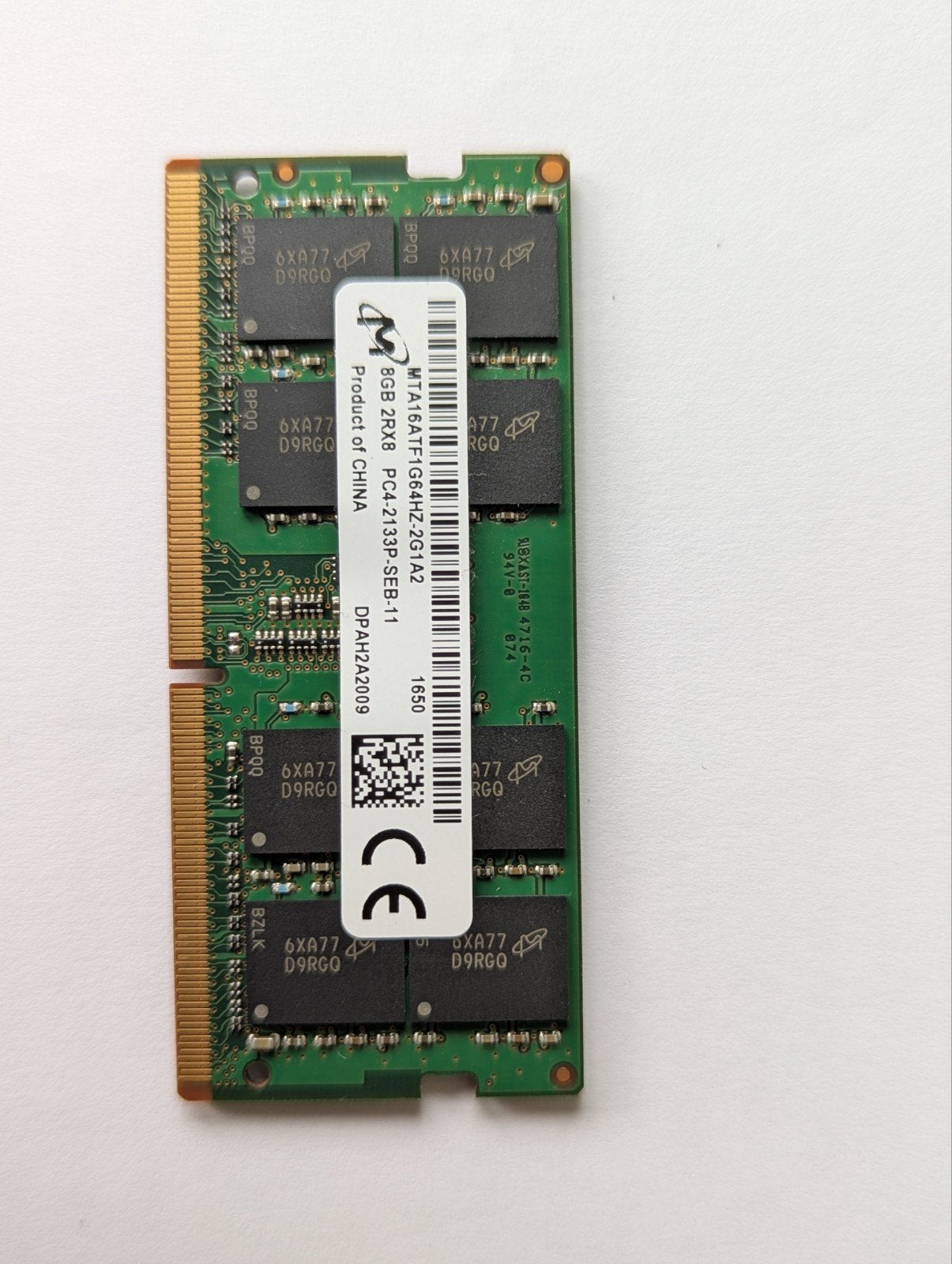 8GB DDR4 RAM PC4-2133P-SEB-11 Laptop Geheugen, Ophalen, Gebruikt, DDR4, 8 GB