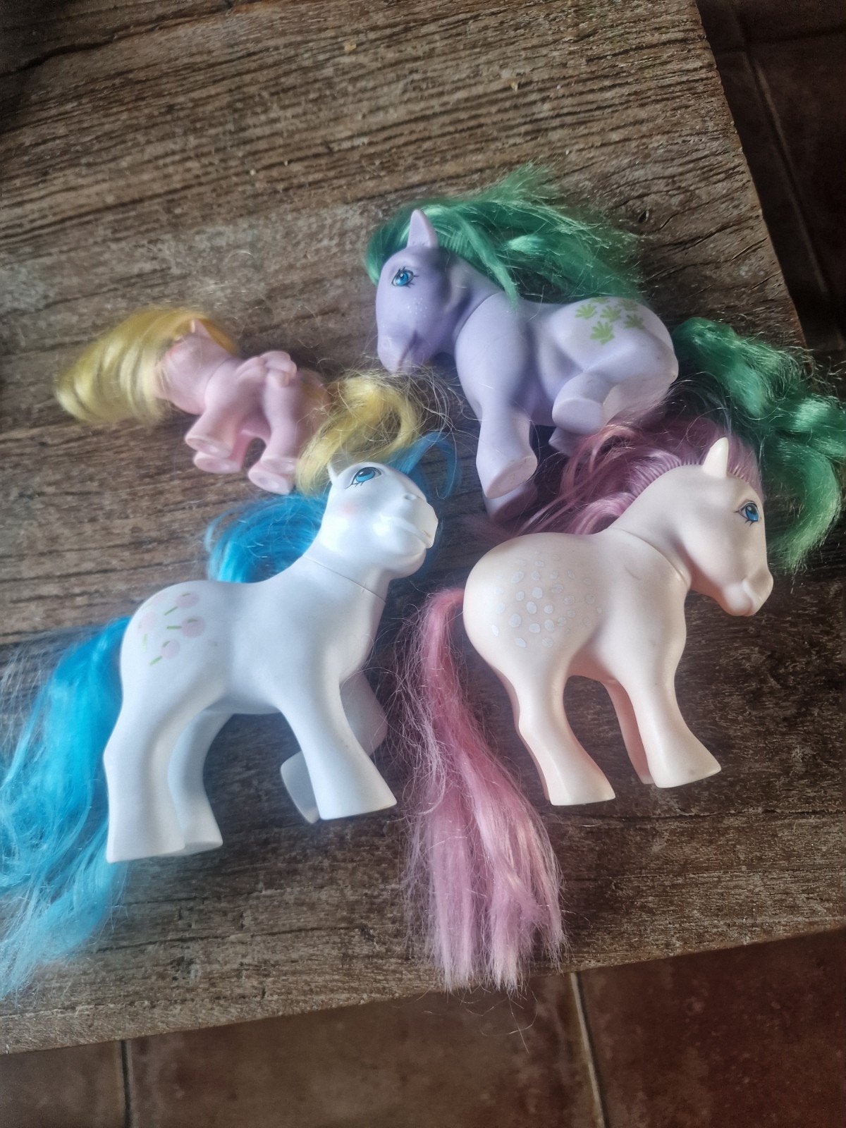 4 My Little Pony's G1 vintage, Kinderen en Baby's, Ophalen of Verzenden, Gebruikt