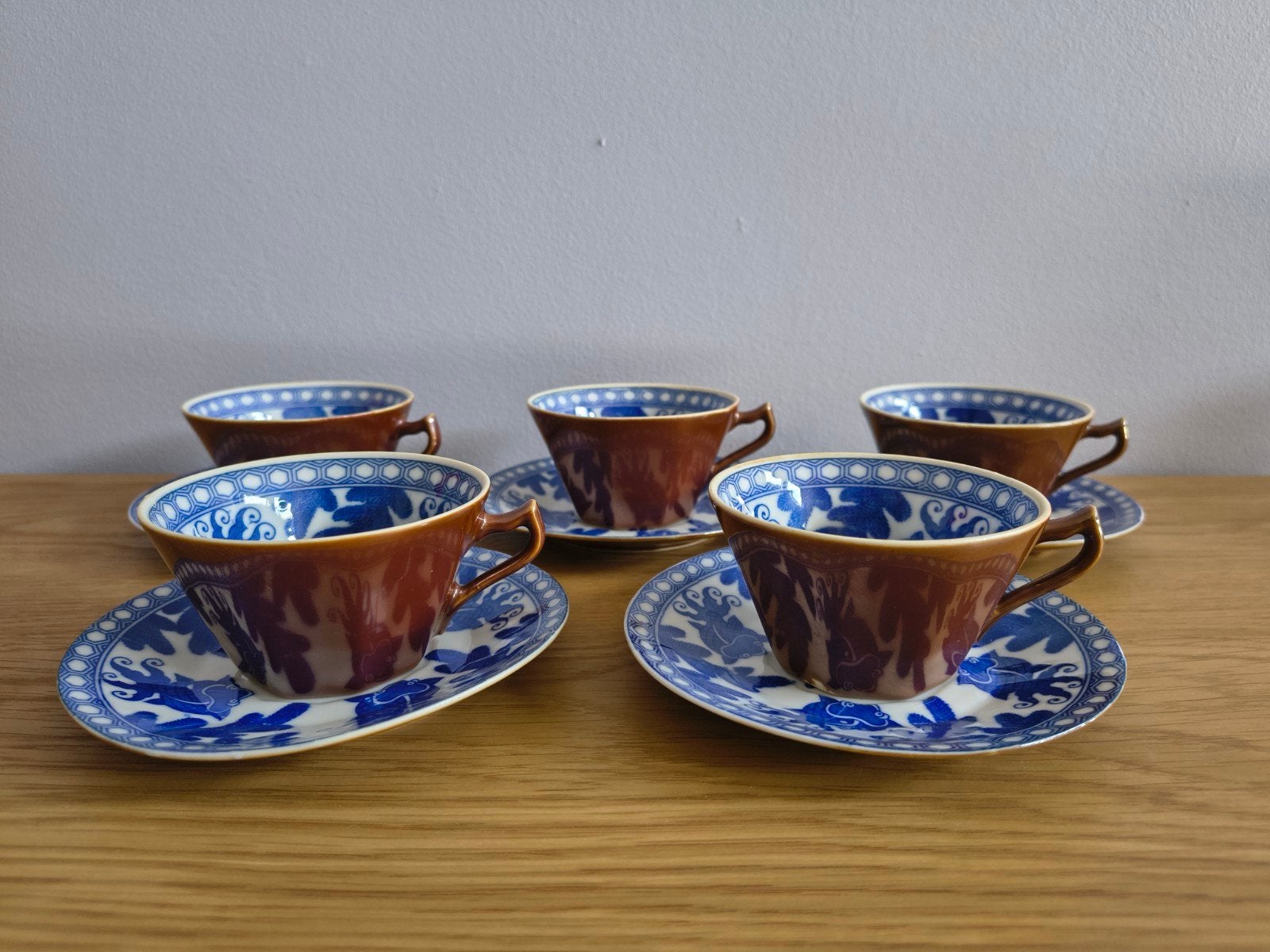 5 bijzondere kop en schotels, Antiek en Kunst, Ophalen of Verzenden