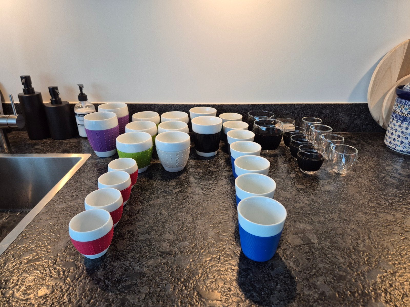 Bodum mokken en glazen, Ophalen of Verzenden, Glas, Overige stijlen, Kop(pen) en/of Schotel(s)
