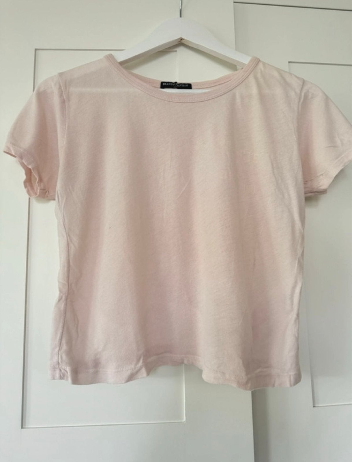 Brandy Melville roze top - One Size (valt als S), Ophalen of Verzenden, Zo goed als nieuw, Korte mouw, Roze