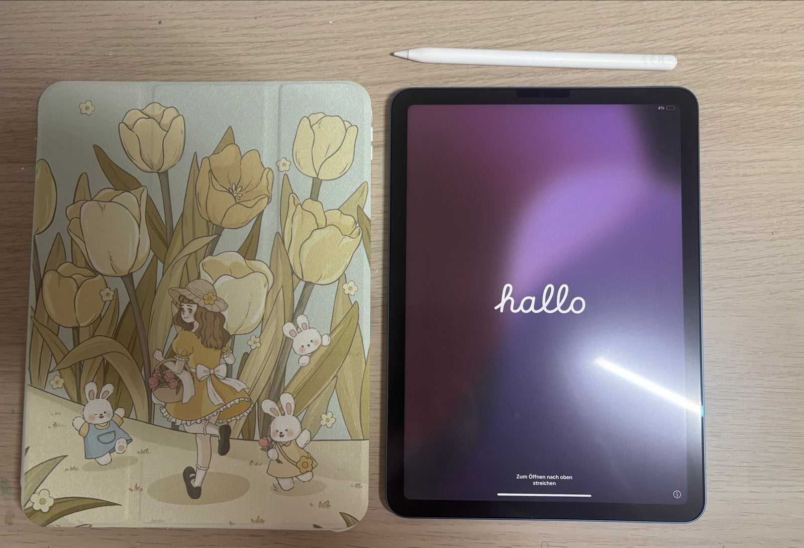Apple iPad Air (5e generatie) 64GB Wi-Fi + Apple Pencil 2, Gebruikt, Blauw, Apple iPad Air, 64 GB