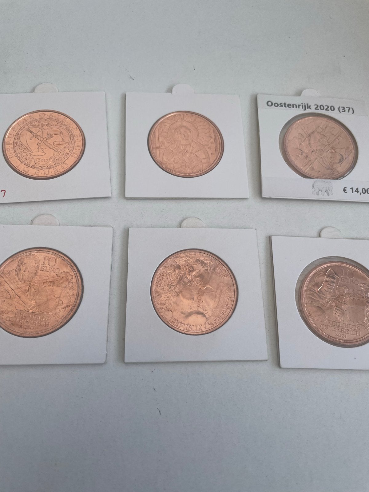 Oostenrijkse 10 Euro Munten Collectie (2017-2021), Ophalen of Verzenden, Oostenrijk, 10 euro, Setje