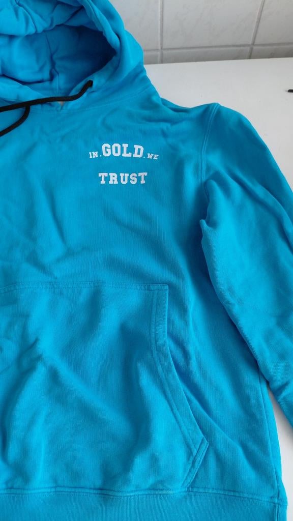 In gold we trust hoody licht blauw mt  xs, Kleding | Dames, Ophalen of Verzenden, Maat 34 (XS) of kleiner, Blauw