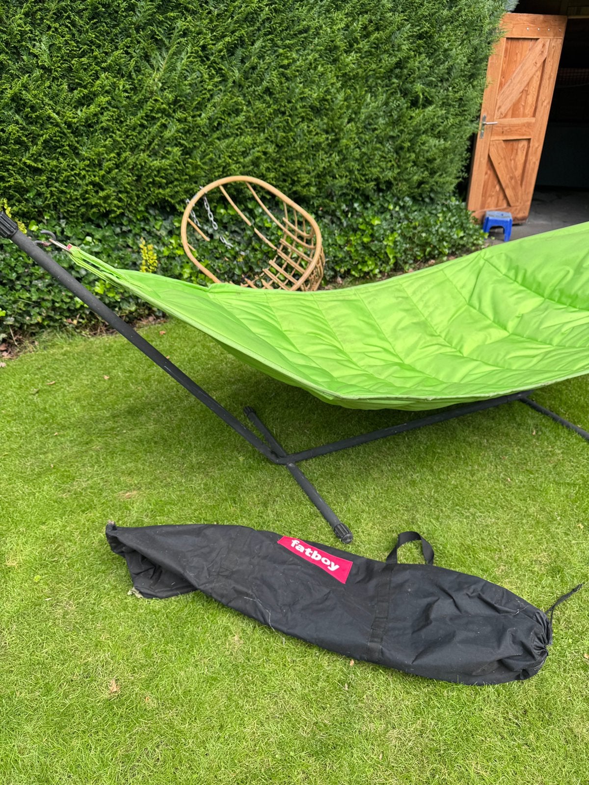 Fatboy hangmat, Tuin en Terras, Ophalen, Gebruikt, Meerpersoons, Met standaard