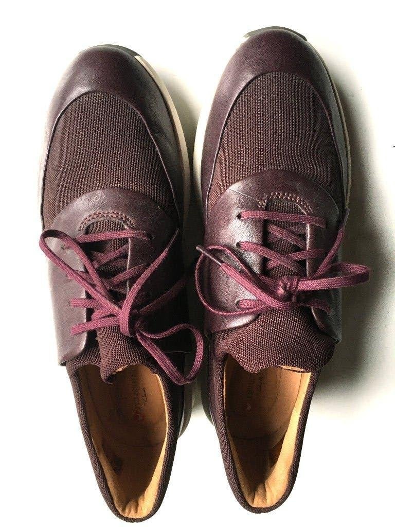 Leren Sneakers | Auberginekleurig | Maat 39, Overige kleuren, Ophalen of Verzenden, Clarks, Sneakers of Gympen
