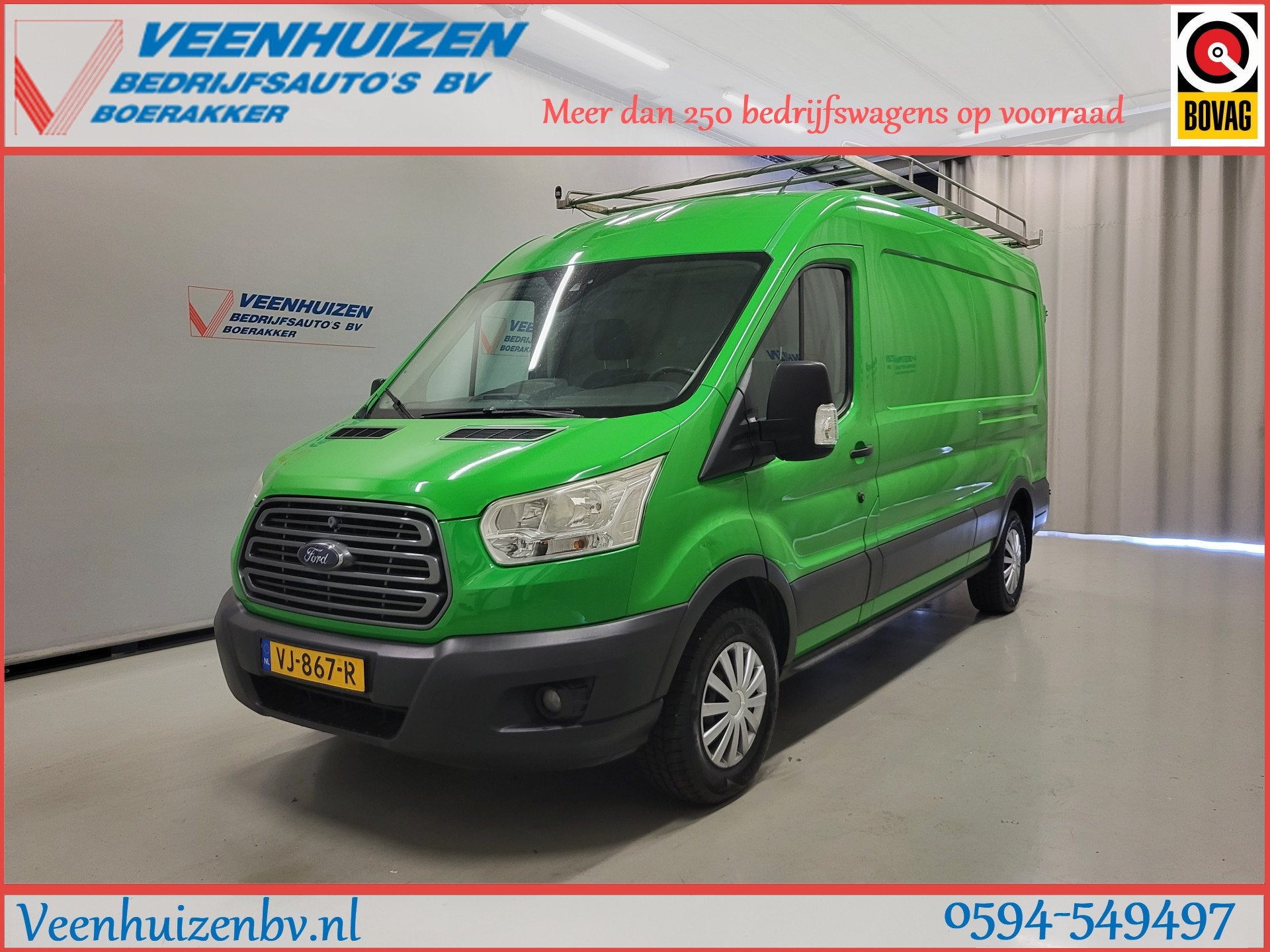 Ford Transit 2.2TDCI L3/H2 2800kg Trekgewicht Apk tot 16-12-, Euro 5, Gebruikt, 4 cilinders, Start-stop-systeem