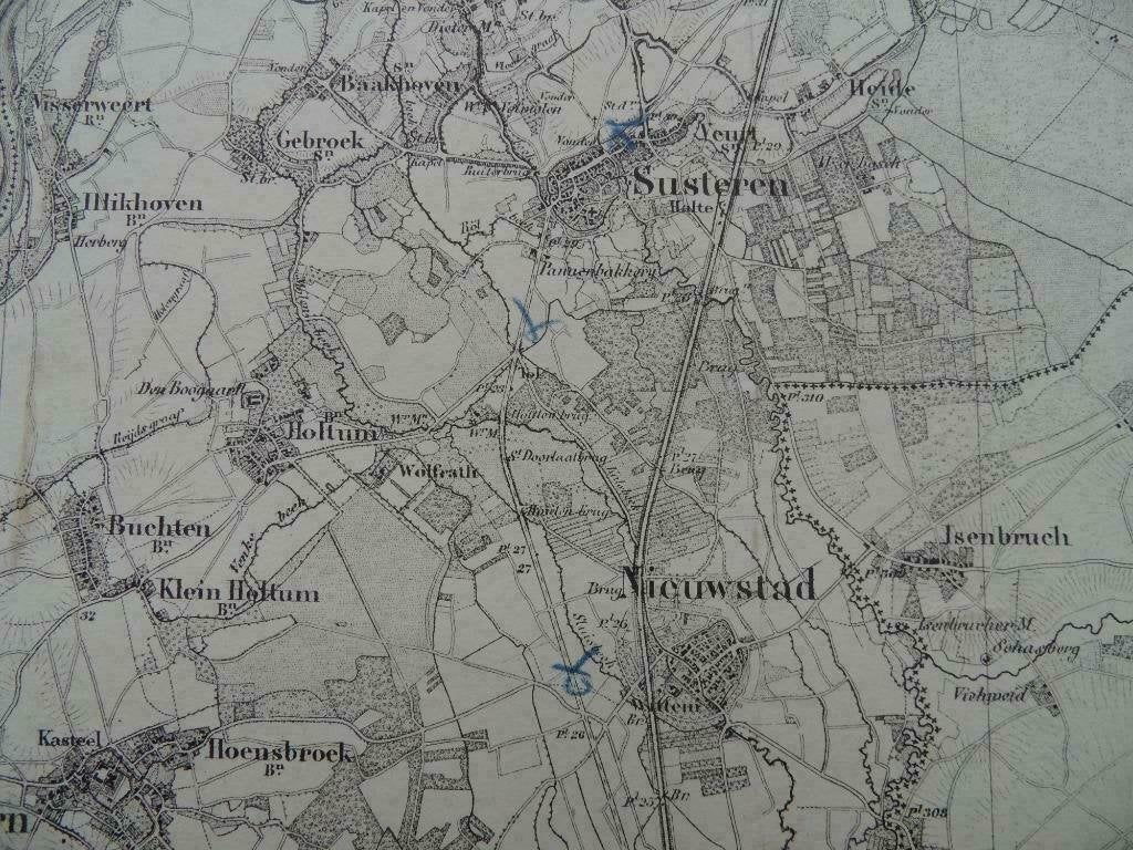 215 / Echt / Susteren / Stevensweerd / Litho 1875, Ophalen of Verzenden