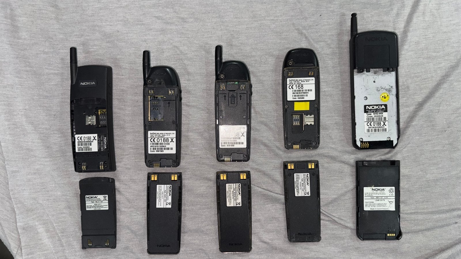 5x Vintage Nokia 8110i 6110 6150 6210 2110i – Werkend, Gebruikt, -, -, Ophalen of Verzenden