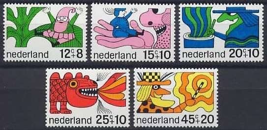 Nederland NVPH nr 912/6 postfris Kinderpostzegels 1968, Ophalen of Verzenden, Na 1940, Postfris