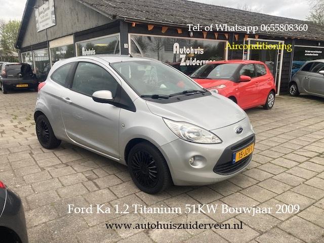 FORD Ka 1.2 51KW 2009 Titanium Airco, Auto's, Voorwielaandrijving, Stof, Gebruikt, 1242 cc