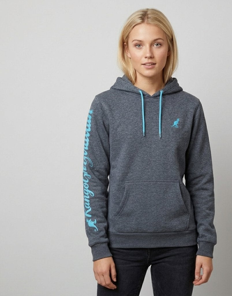 australian donkergrijs/blauw print/hoodie met capuchon/mt.S, Kleding | Dames, Australian, Overige typen, Ophalen of Verzenden