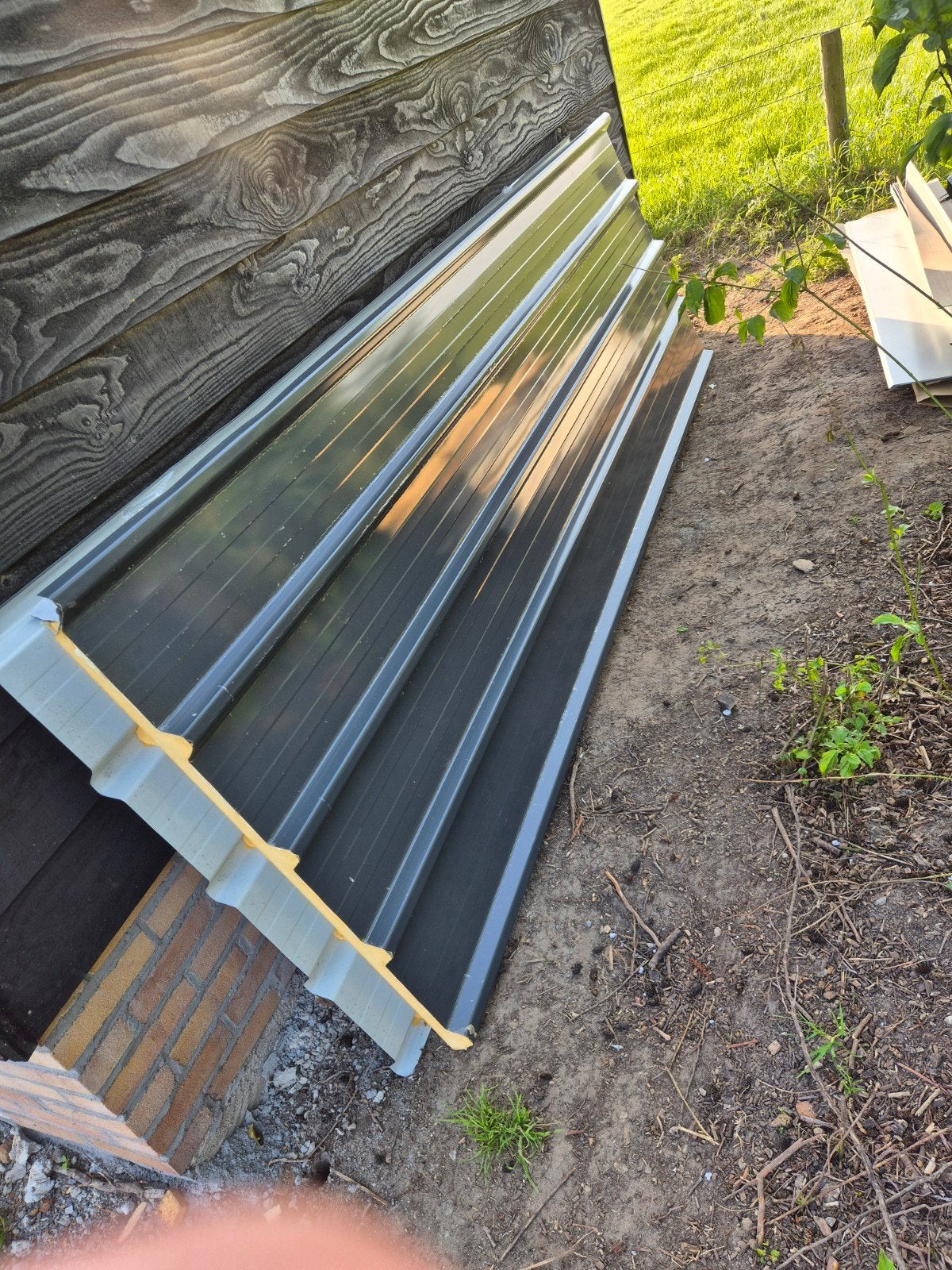 Dakplaten 3 ×1 m., Ophalen