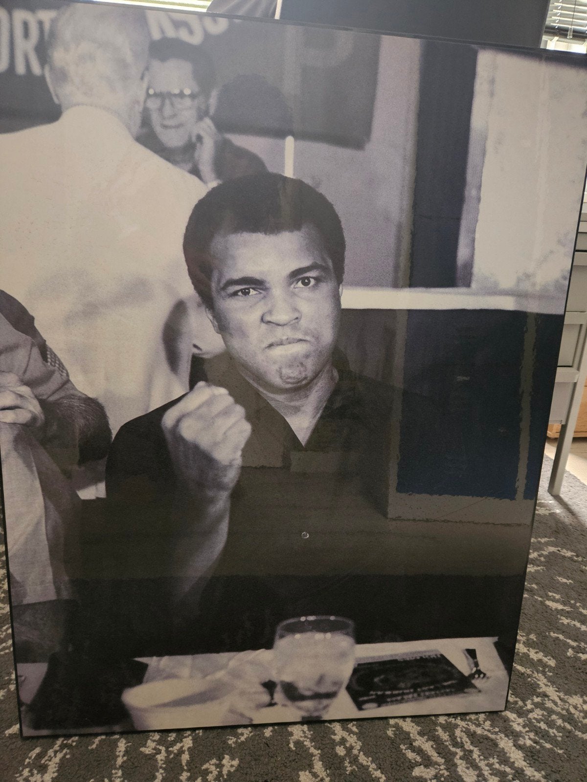 Mohammed Ali Pixel Art poster 70x90 x4 cm, Ophalen, Zo goed als nieuw, Foto of Poster, 75 – 100