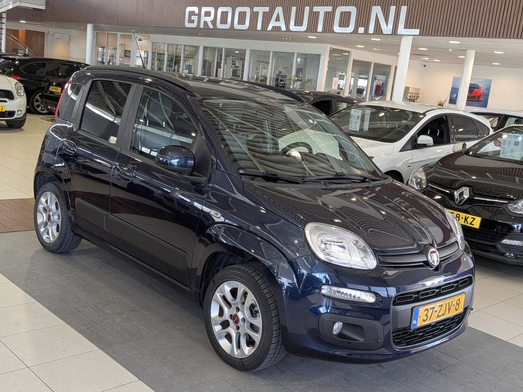 Fiat Panda 0.9 TwinAir Lounge Automaat NAP, Airco, Stuurbekr, Auto's, Euro 5, Panda, Origineel Nederlands, Blauw