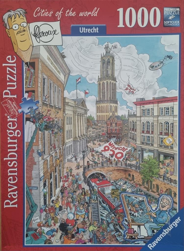 Ravensburger puzzel Cities of the world Utrecht, 1x gelegd, Hobby en Vrije tijd, Ophalen, 500 t/m 1500 stukjes, Zo goed als nieuw