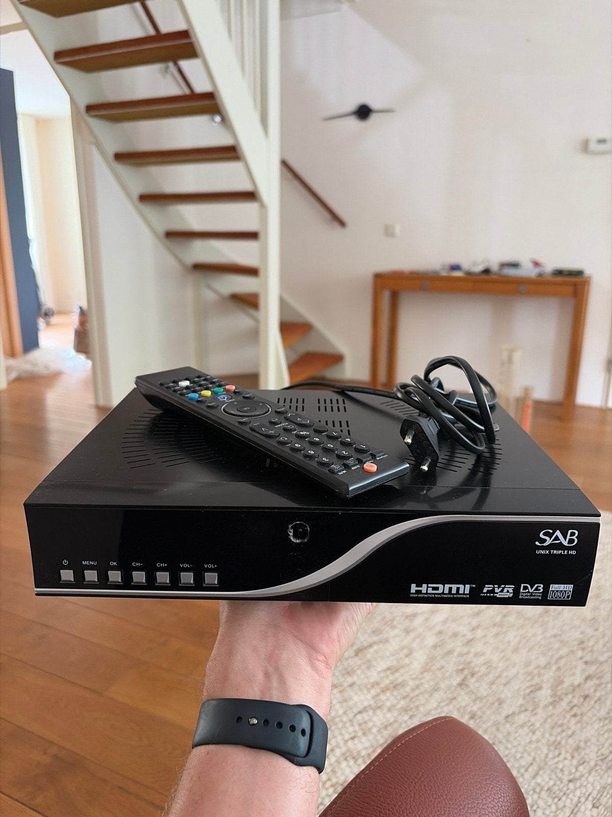 SAB UNIX TRIPLE HD Decoder met afstandsbediening, Ophalen, Gebruikt, Decoder