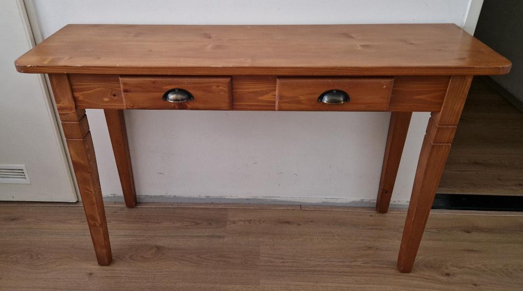 Grenen side table 120 x 35 x h74 cm, Ophalen, Gebruikt, 100 tot 150 cm, Grenenhout