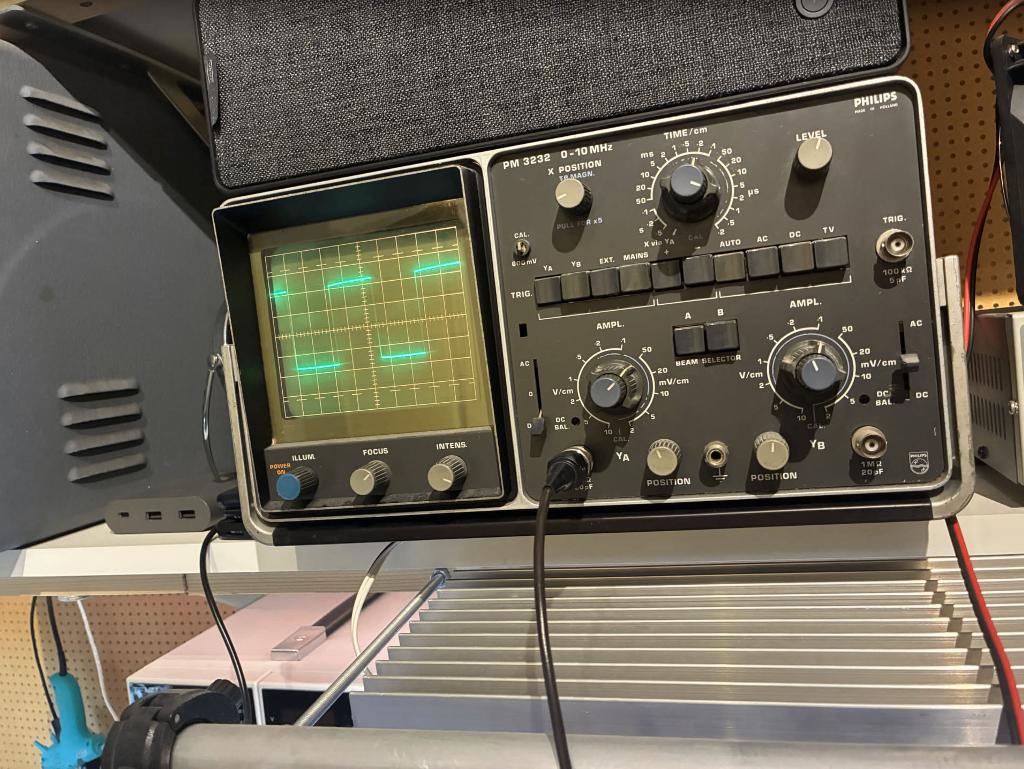 PHILIPS PM 3232 oscilloscoop, werkend met probes, Ophalen of Verzenden, Gebruikt, Elektriciteit