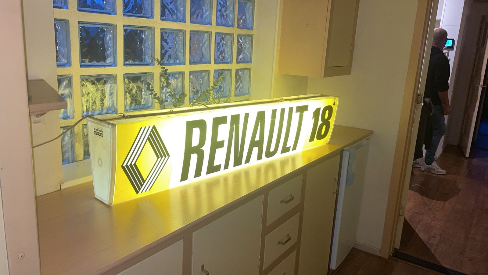 Authentieke Renault 18 reclame lichtbak, Ophalen of Verzenden, Gebruikt, Lichtbak of (neon) lamp
